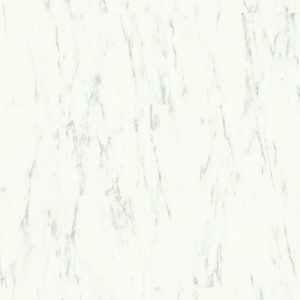 Quick Step panel winylowy ze zintegrowanym podkładem Alpha Oro marmur Carrara biel AVSTU40136